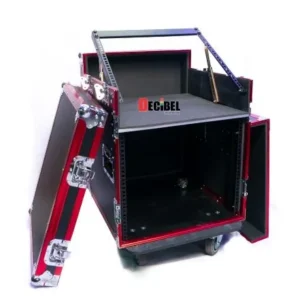 9u rack case mixer up with wheels
