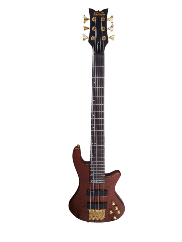 CHRISTIAN HERITAGE ACTIVE 6 STRINGS BASS GUITAR GOLD KNOBS