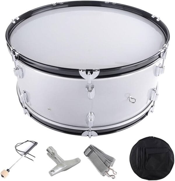 Marching Drum White 22''